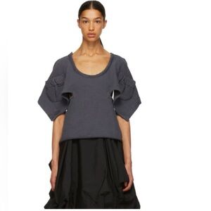 Brand New with Tag JW Anderson raw edge jersey top grey US 2